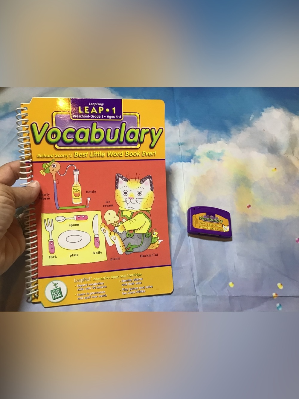 Leap frog leap pad vocabulary Richard scarry’s best little word book ages 4-6